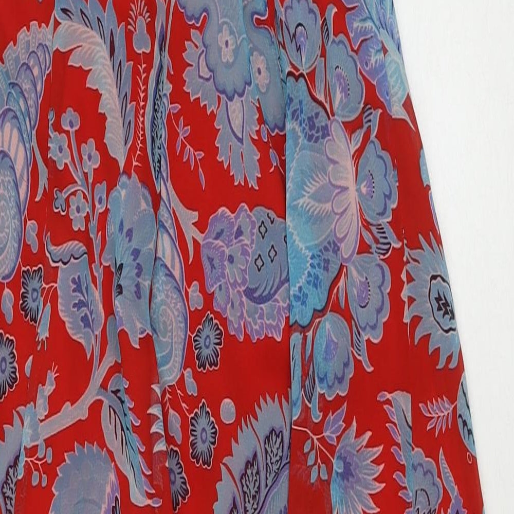 ASOS Womens Multicoloured Floral Polyester Maxi Size 8 Halter Zip
