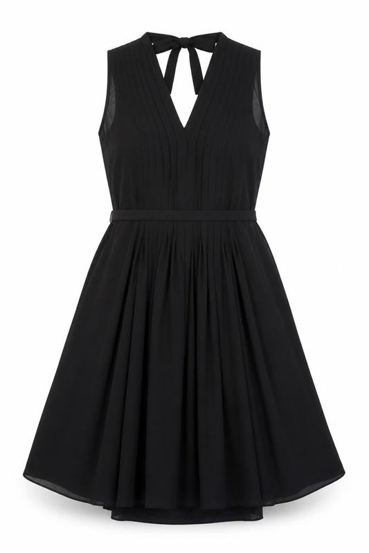 Jack Wills Womens Black Polyester Trapeze & Swing Size 8 V-Neck Pullover
