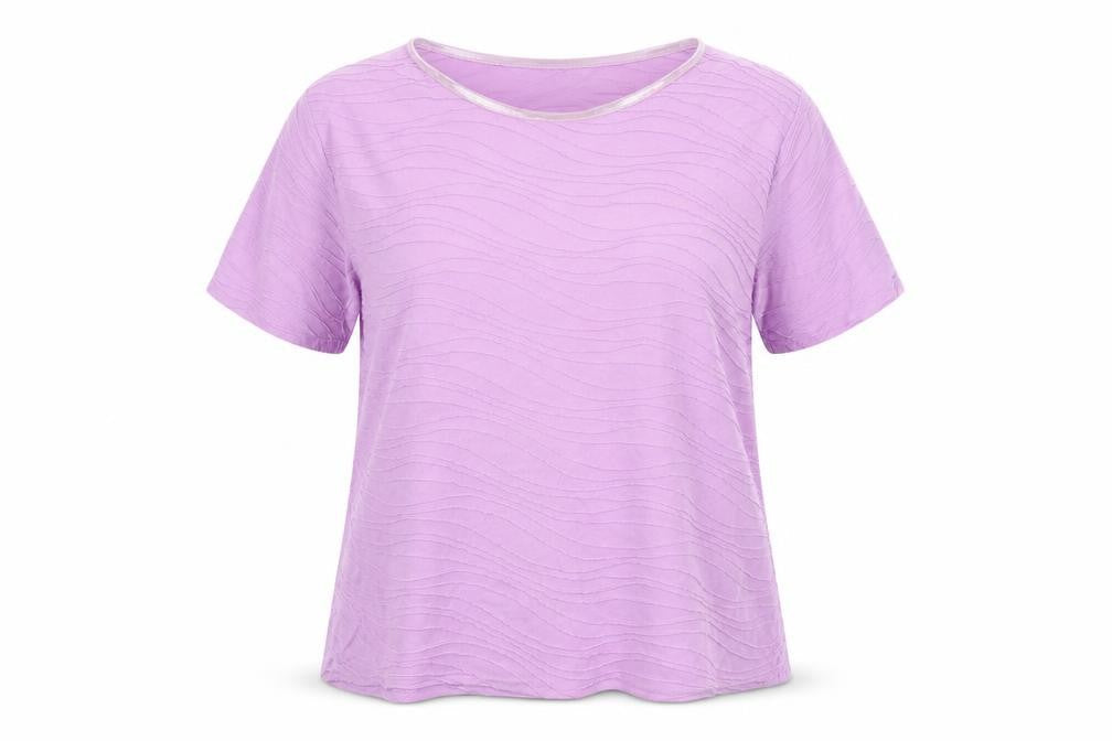 Womens UK Size 18 EWM Purple Polyester T-Shirt