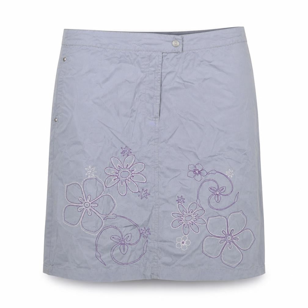 O'Neill Womens Grey Cotton A-Line Skirt Size XS Zip - Flowers