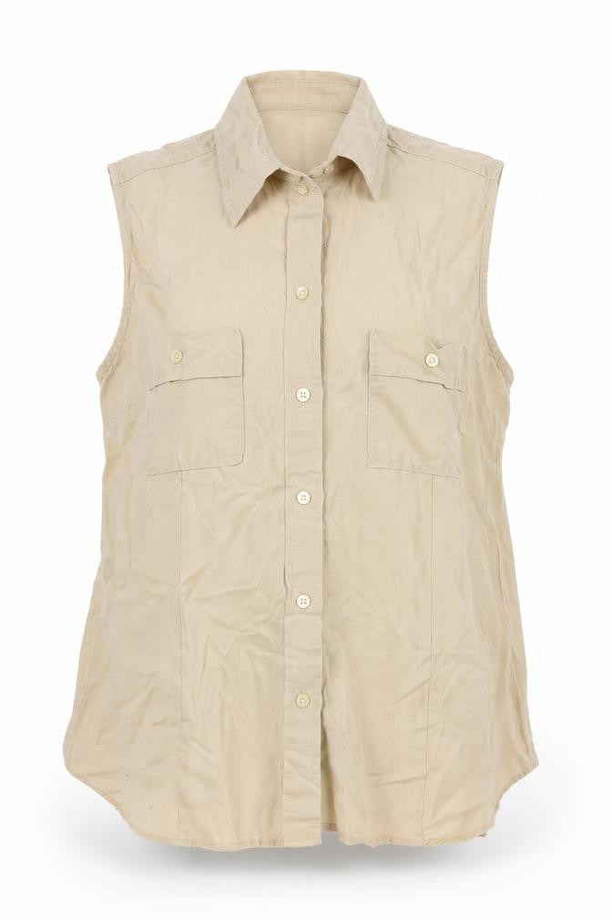 Womens UK Size L Gap Beige Linen Button-Up