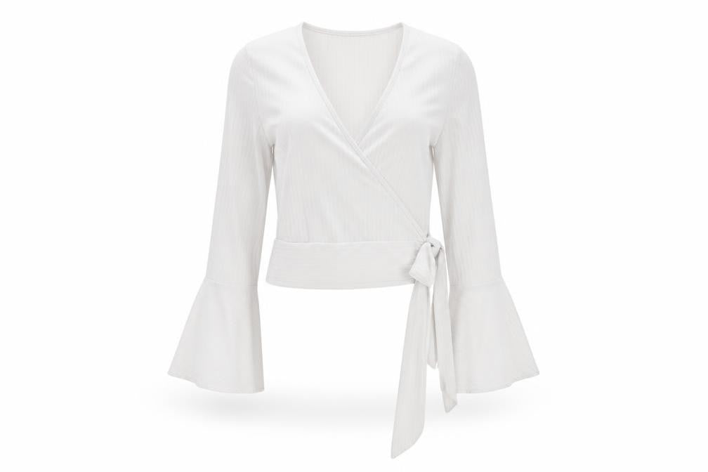 New Look Womens White Polyester Basic Blouse Size 14 V-Neck