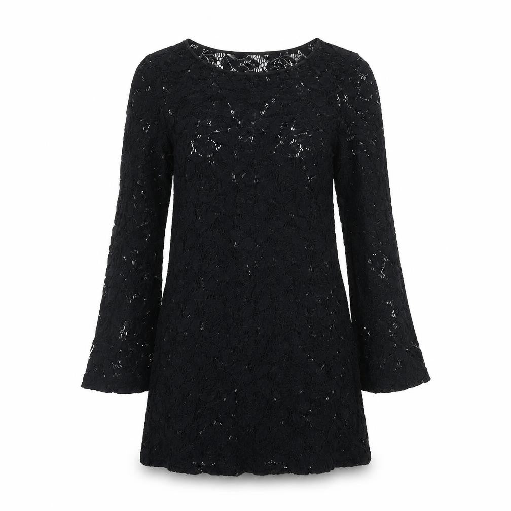 Wallis Womens Black Polyester A-Line Size 10 Round Neck Pullover