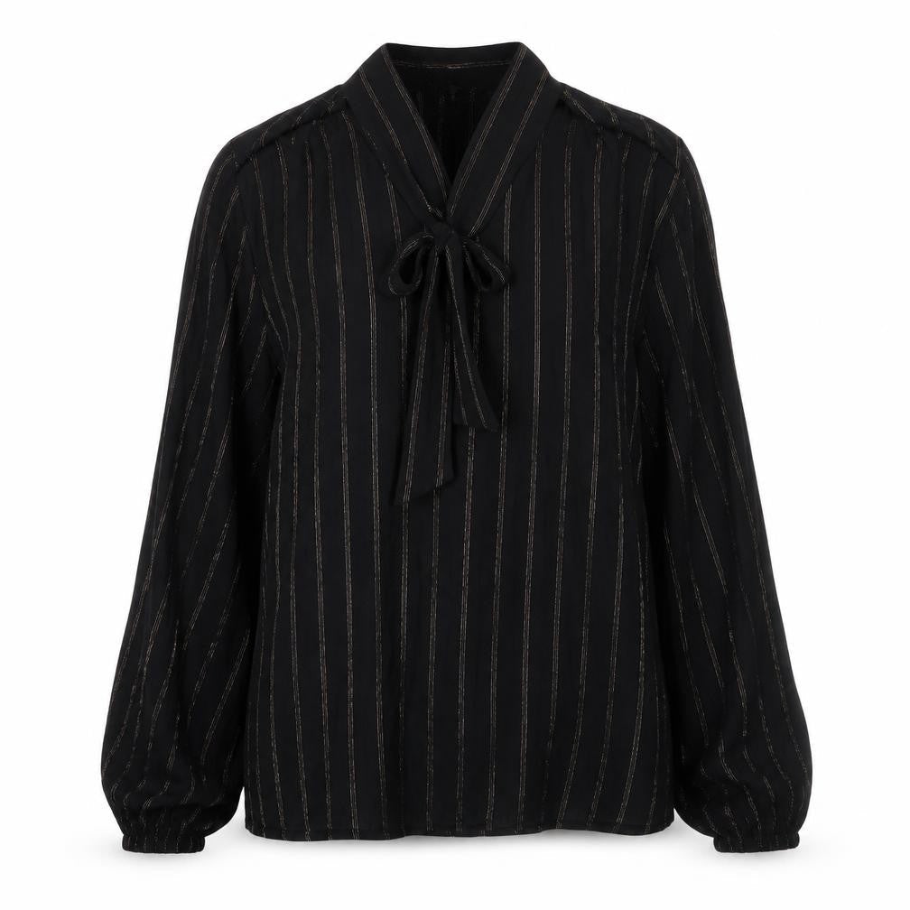 Marks and Spencer Womens Black Viscose Basic Button-Up Size 12 Collared