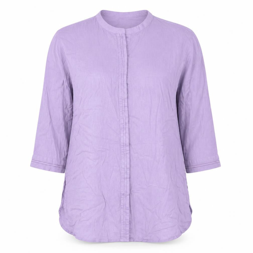 Womens UK Size 6 Khaadi Purple Linen Button-Up