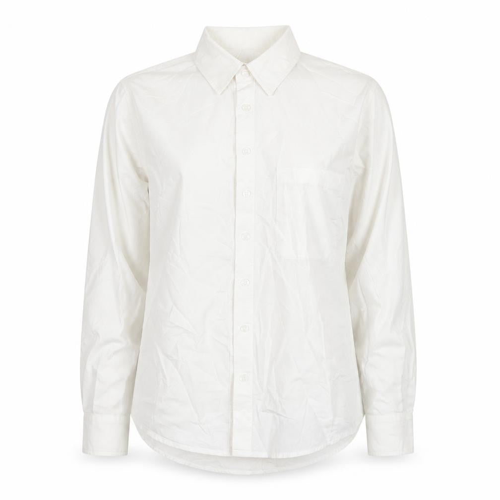 Glamorous Womens White Viscose Basic Button-Up Size 8 Collared