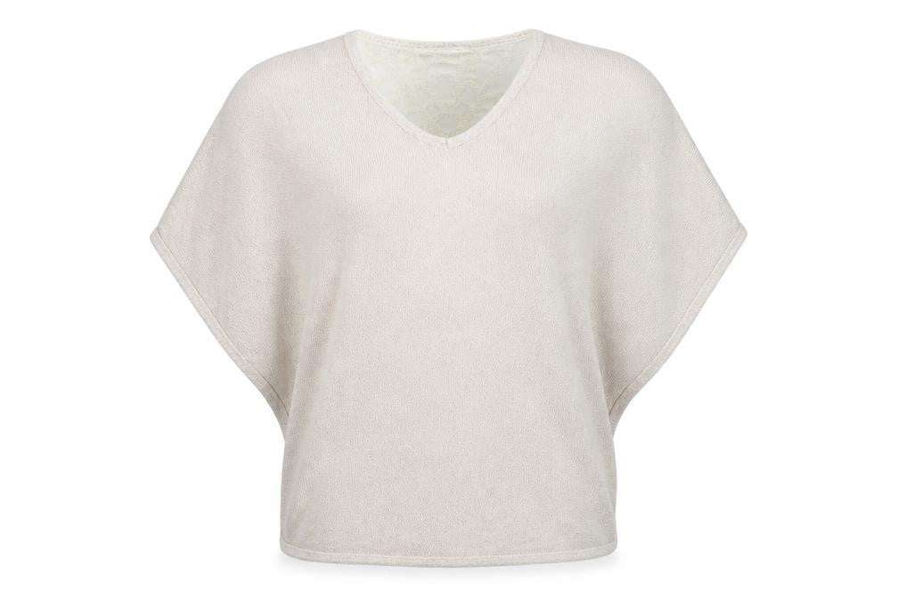 Allesa W. Collection Womens Beige V-Neck Viscose Pullover Jumper Size 12