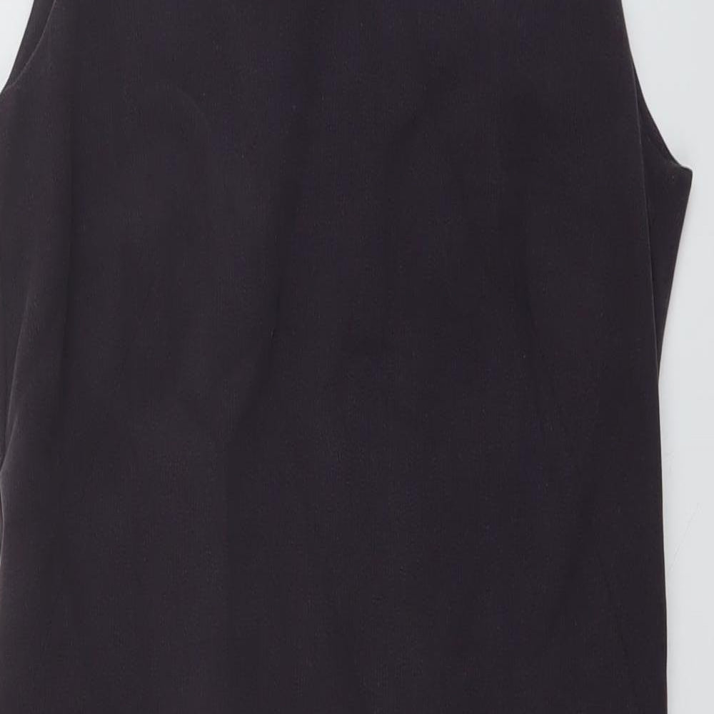 Wallis Womens Purple Polyester Sheath Size 10 V-Neck Zip