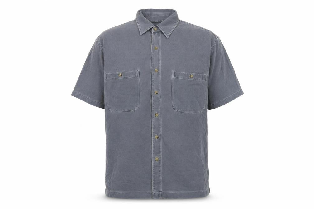 Moose Creek Mens Blue Cotton Button-Up Size M Collared Button