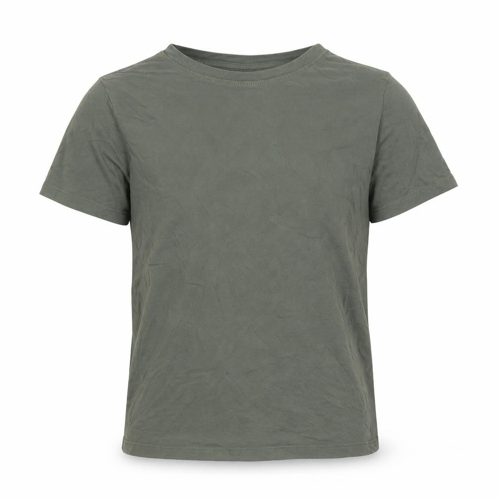 H&M Boys Green Cotton Basic T-Shirt Size 8-9 Years Crew Neck Pullover - 8-10 Years