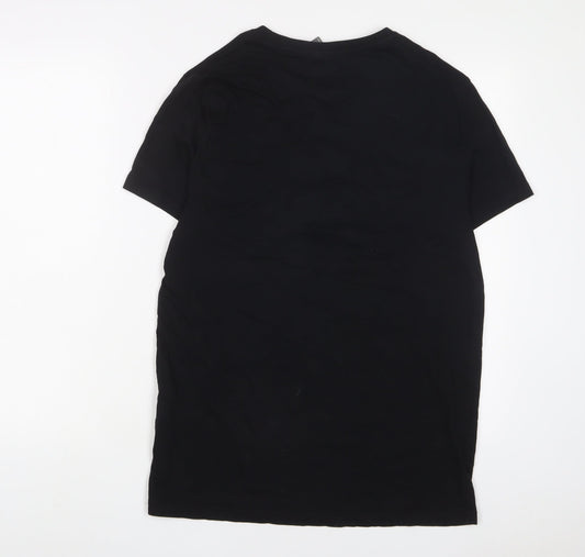 ASOS Mens Black Cotton T-Shirt Size M Crew Neck