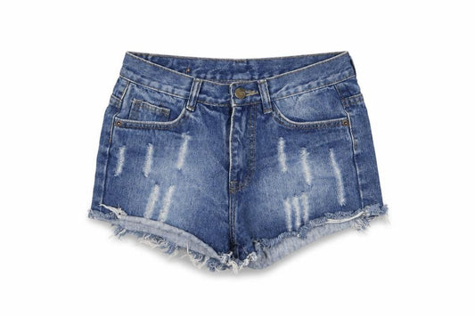 American Eagle Outfitters Womens Blue Cotton Basic Shorts Size 24 in Regular Zip