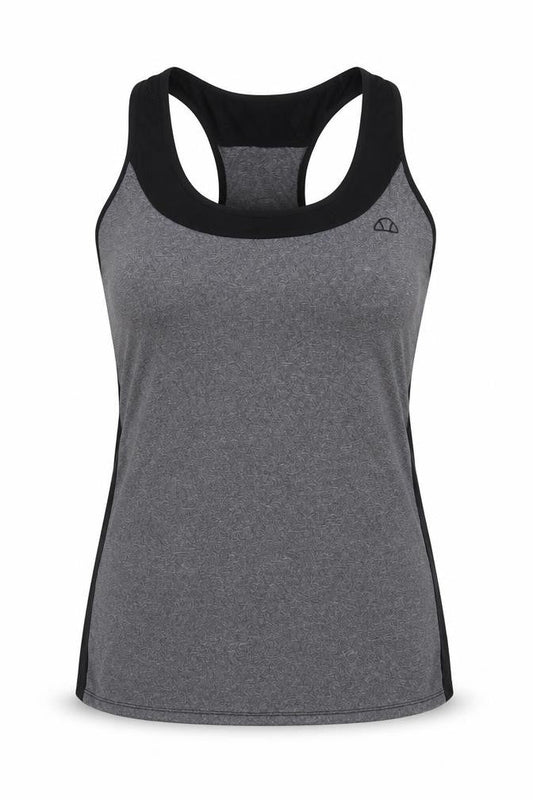 ellesse Womens Grey Polyester Basic T-Shirt Size 14 Scoop Neck Pullover - Logo