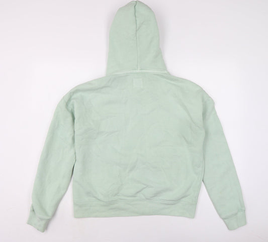 Jack Wills Womens Green Cotton Full Zip Hoodie Size 12
