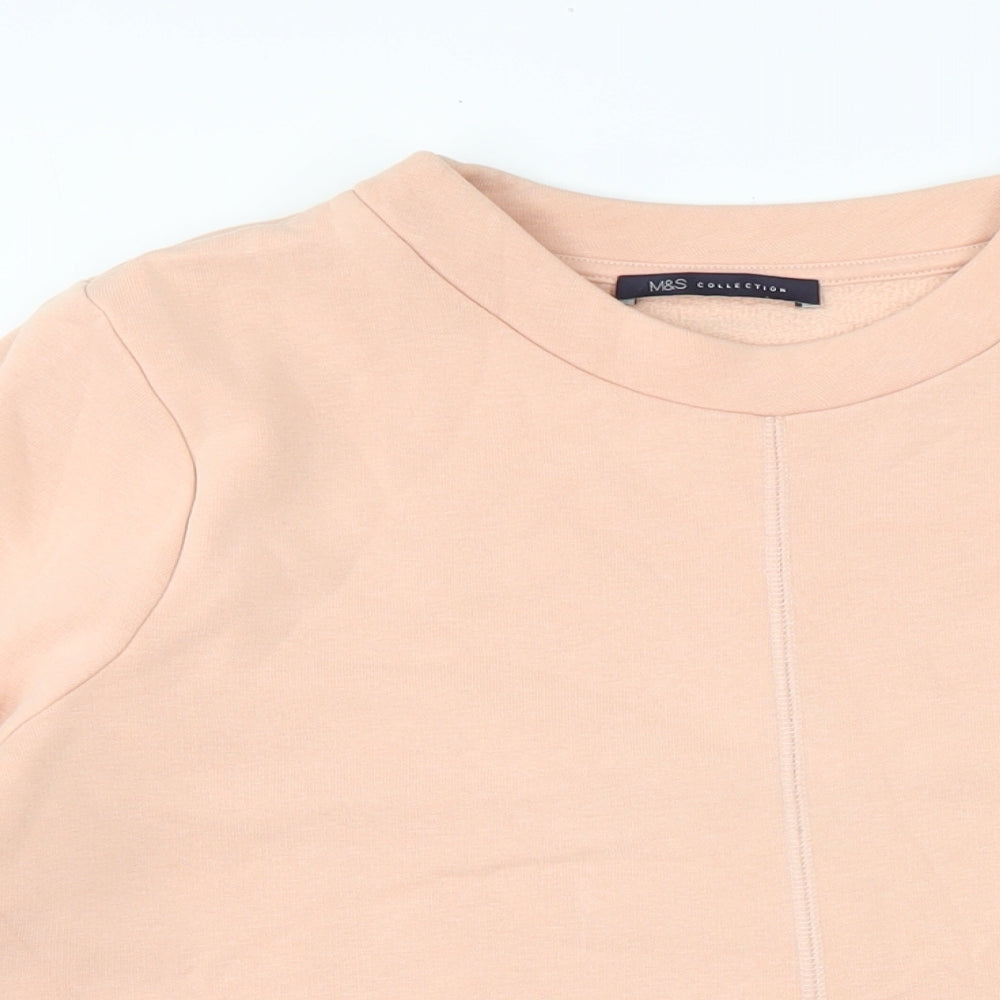 Marks and Spencer Womens Orange Cotton Pullover Sweatshirt Size M