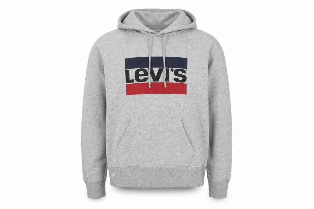 Mens UK XS Regular Levi's Grey Pullover Hoodie