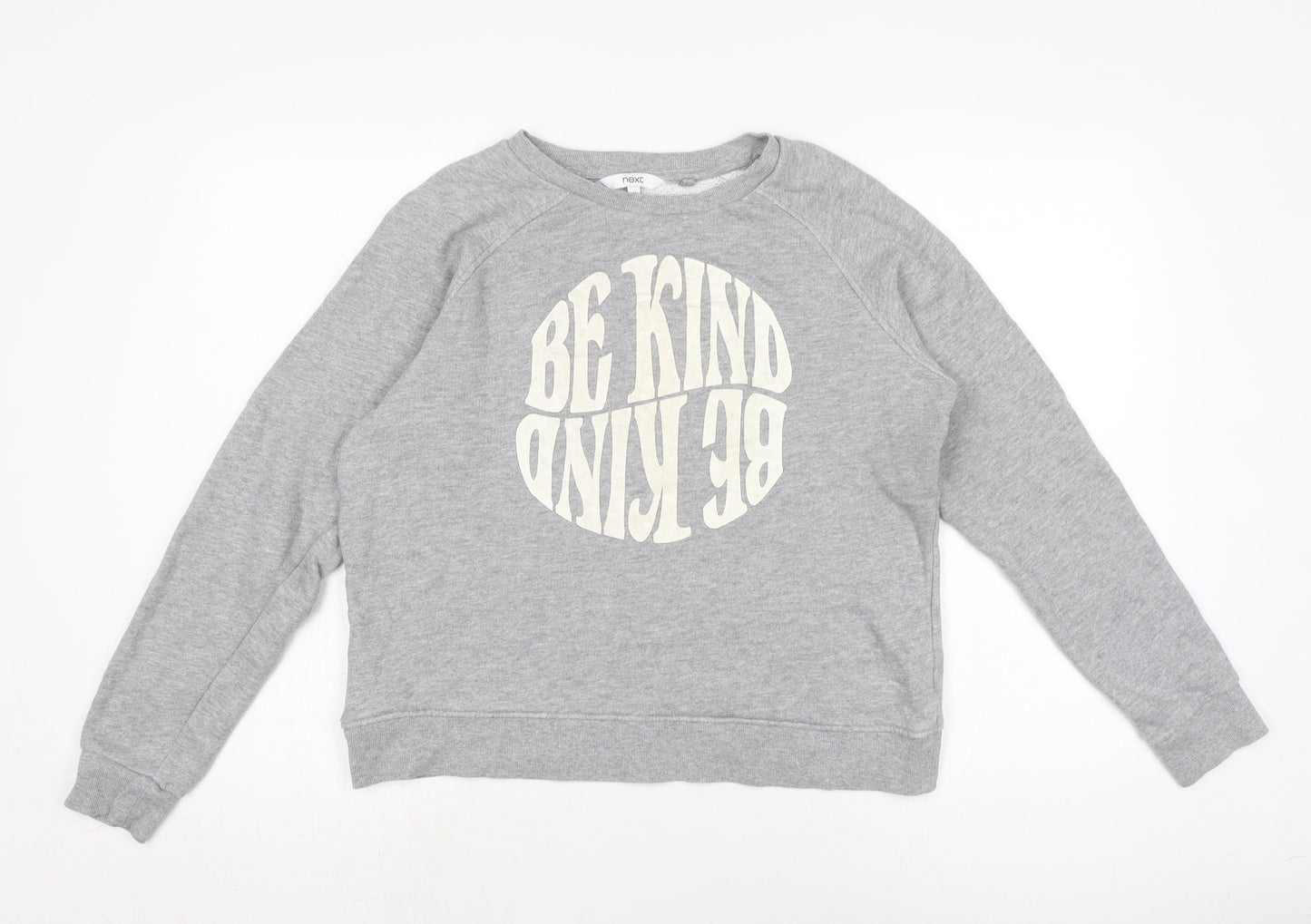 NEXT Womens Grey Cotton Pullover Sweatshirt Size M