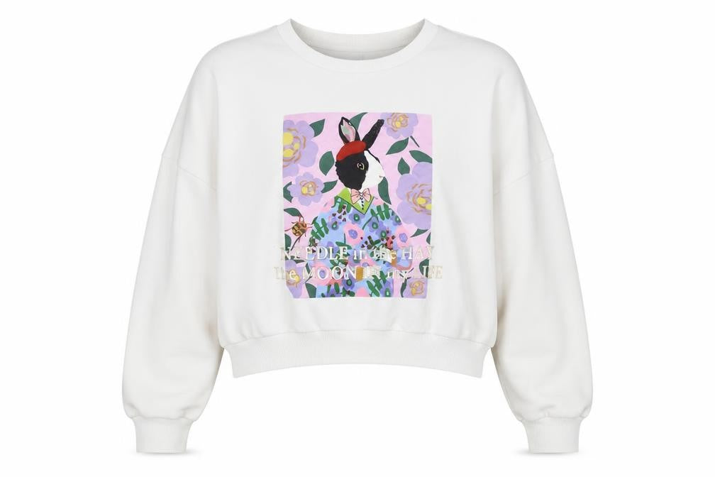 Joy By Lily Womens Grey Cotton Pullover Sweatshirt Size L