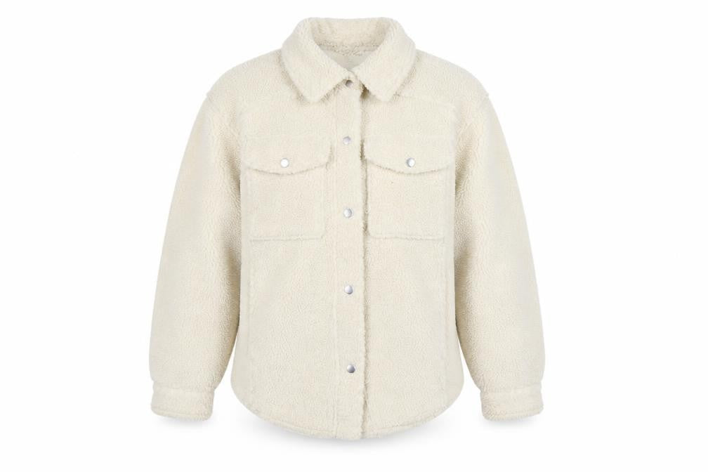 Divided Womens Ivory Jacket Size L Snap