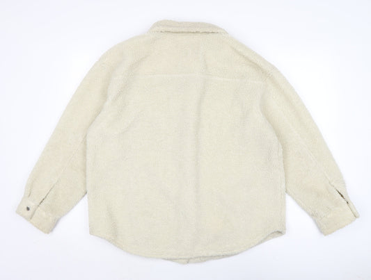Divided Womens Ivory Jacket Size L Snap