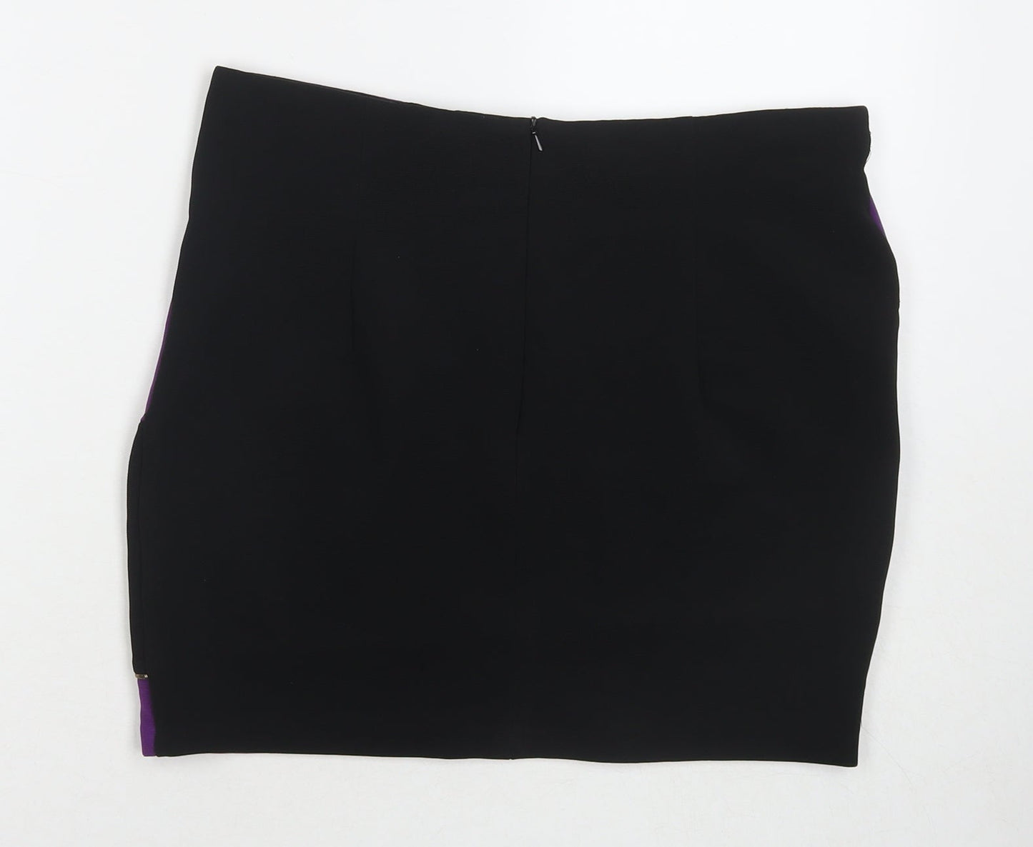 River Island Womens Multicoloured Geometric Polyester A-Line Skirt Size 12 Zip