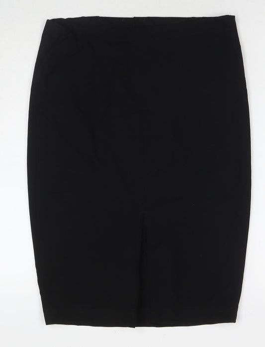JoJo Maman Bébé Womens Black Polyester Straight & Pencil Skirt Size 8