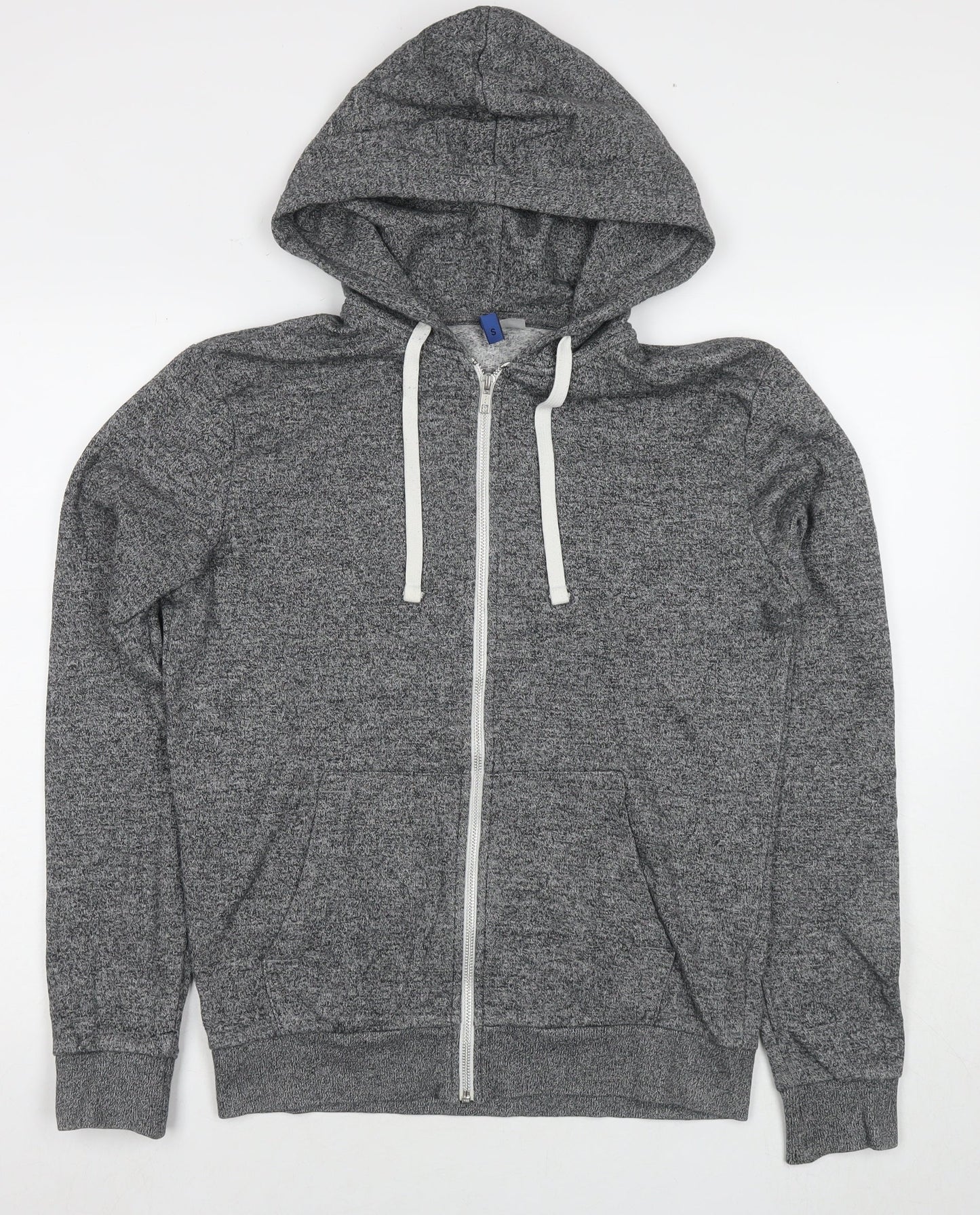 Divided by H&M Mens Grey Cotton Full Zip Hoodie Size S