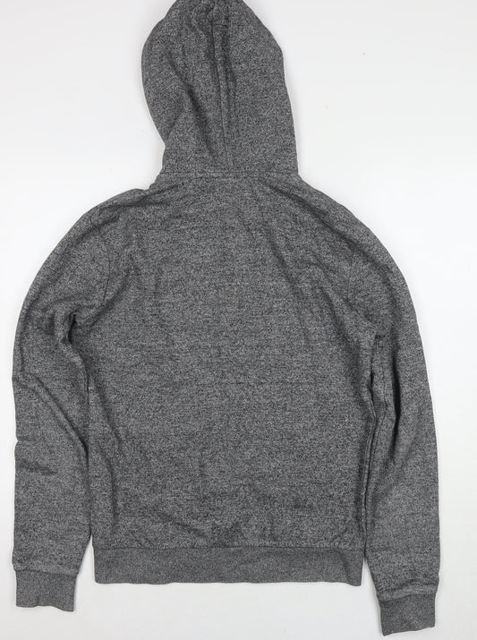 Divided by H&M Mens Grey Cotton Full Zip Hoodie Size S