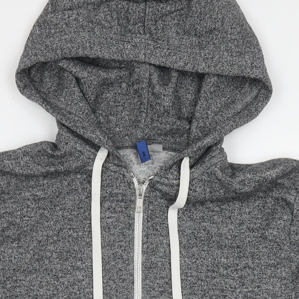 Divided by H&M Mens Grey Cotton Full Zip Hoodie Size S