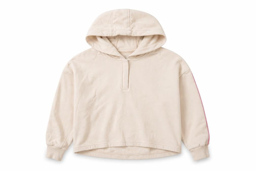 Marks and Spencer Girls Beige Polyester Pullover Hoodie Size 7-8 Years Pullover
