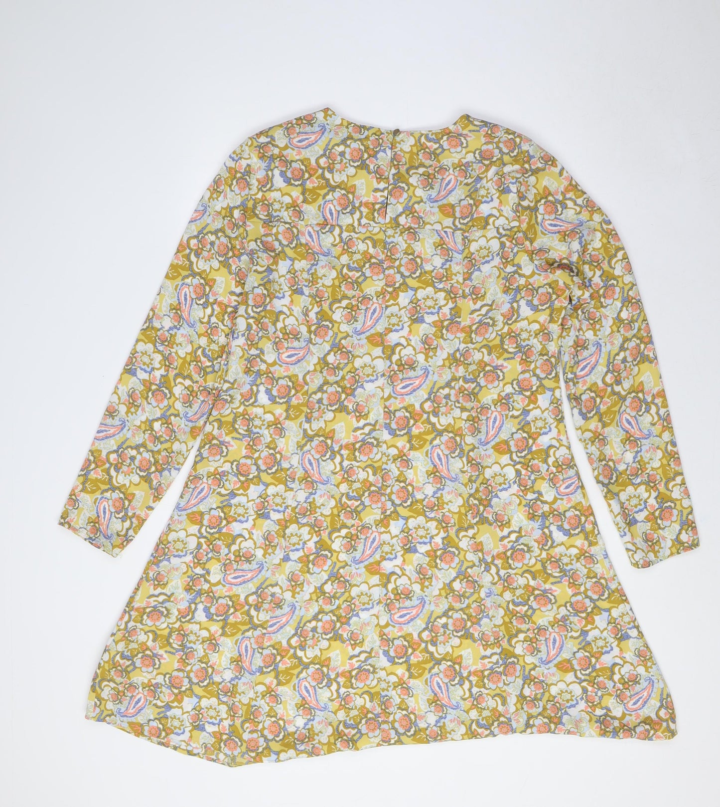 Marks and Spencer Womens Multicoloured Polyester A-Line Size 12 Round Neck - Limited Edition
