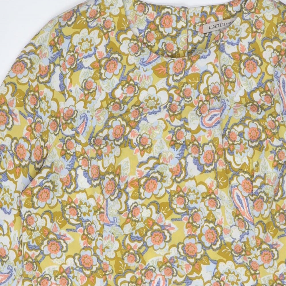 Marks and Spencer Womens Multicoloured Polyester A-Line Size 12 Round Neck - Limited Edition