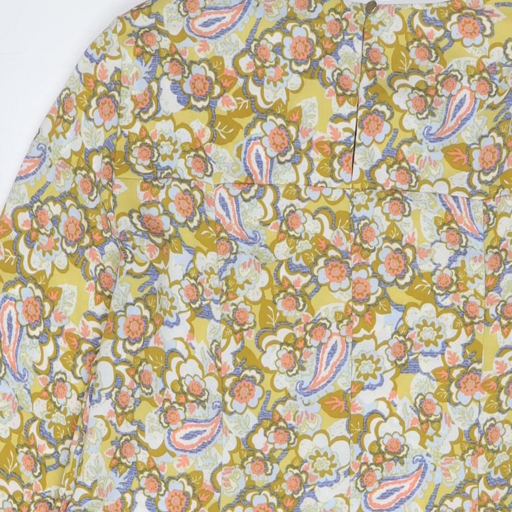 Marks and Spencer Womens Multicoloured Polyester A-Line Size 12 Round Neck - Limited Edition