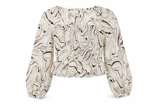 Womens UK Size M Brave Soul Ivory Polyester Blouse