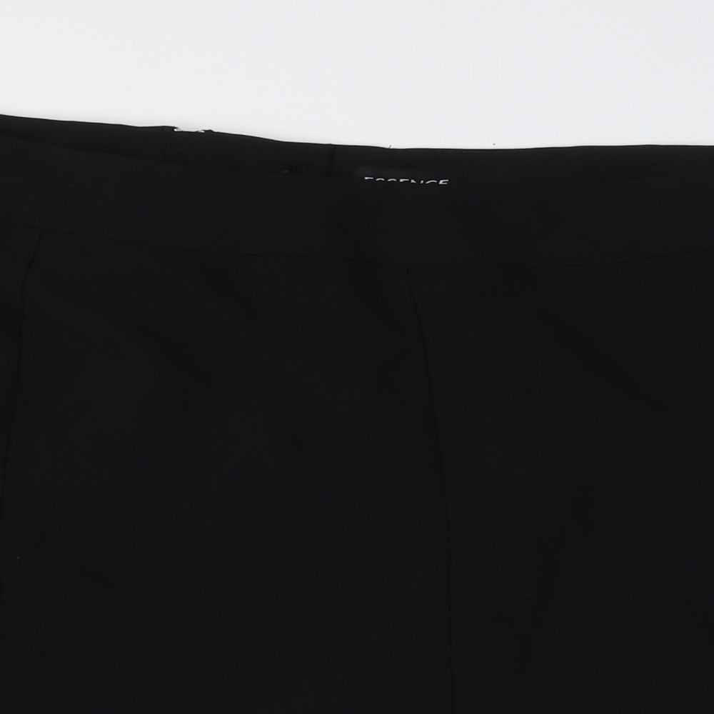essence Womens Black Polyester A-Line Skirt Size 22 Zip