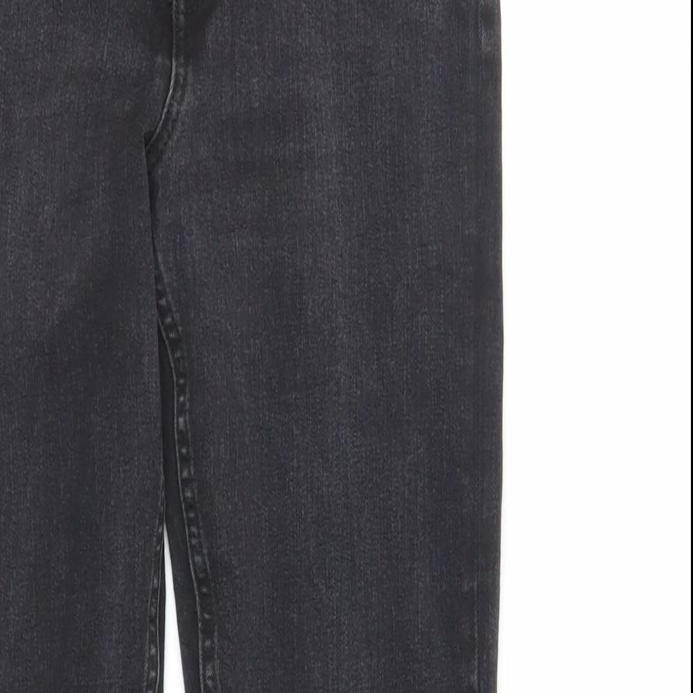 Marks and Spencer Womens Black Cotton Skinny Jeans Size 8 L25 in Regular Zip - Ankle Grazer