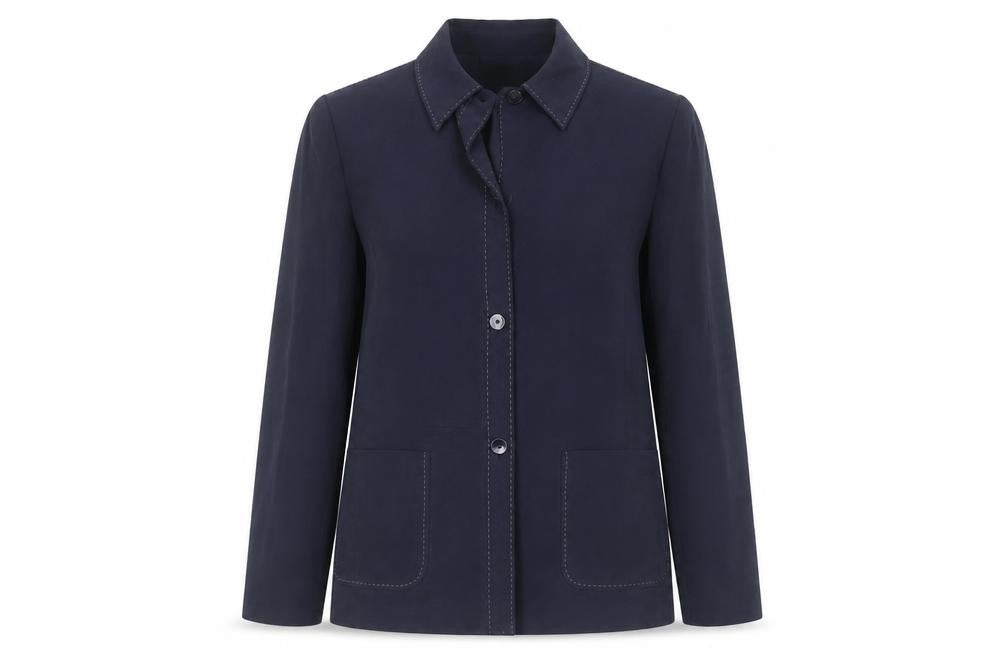Talbots Womens Blue Jacket Blazer Size 10 Button