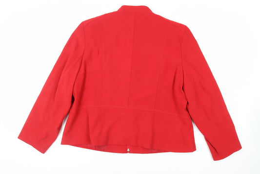 EWM Womens Red Jacket Size 22 Zip