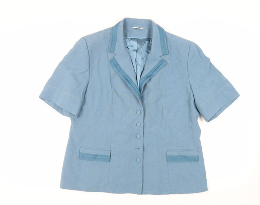 Klass Womens Blue Jacket Blazer Size 20 Button