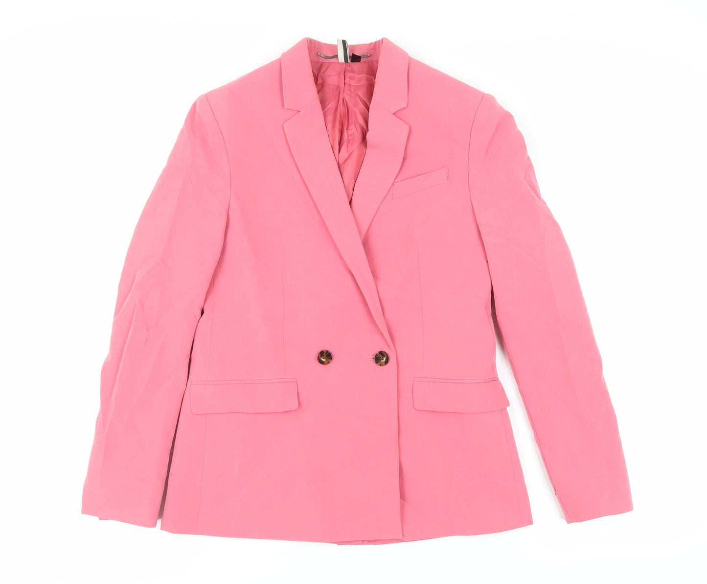 Topshop Womens Pink Jacket Blazer Size 8 Button