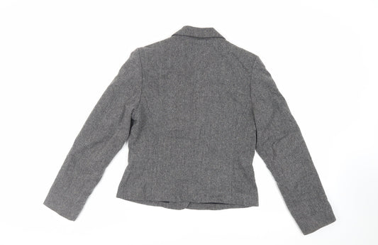 Mexx Womens Grey Jacket Blazer Size 12 Button