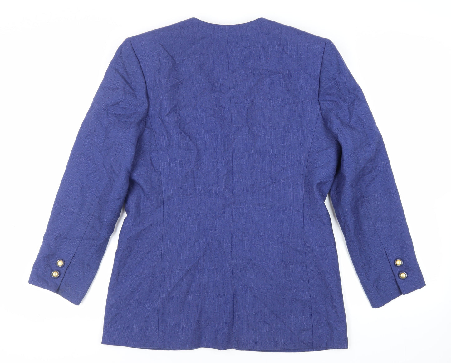 Kasper Womens Blue Jacket Blazer Size 12 Button - Vintage