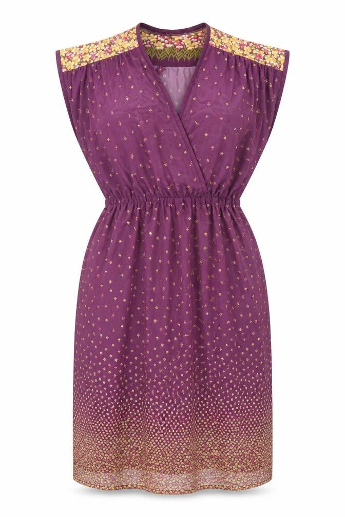 Golden Touch Womens Multicoloured Floral Polyester Shift Size 14 V-Neck