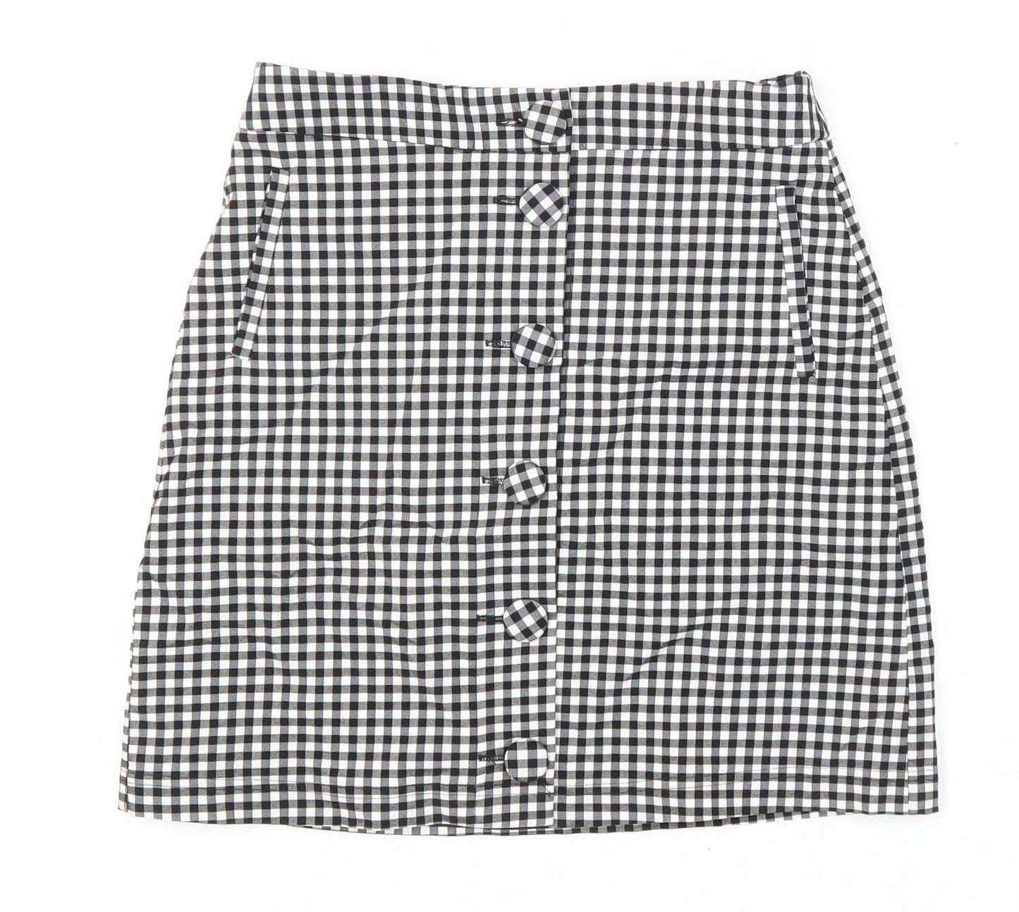 Oasis Womens Multicoloured Check 100% Polyester Maxi Skirt Size 8 Regular
