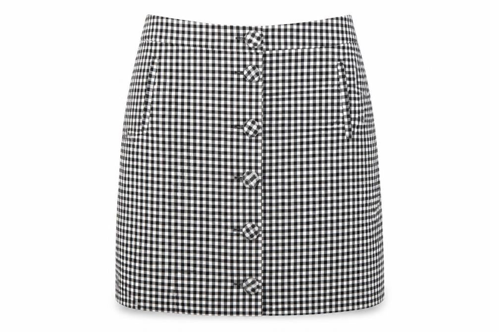 Oasis Womens Multicoloured Check 100% Polyester Maxi Skirt Size 8 Regular