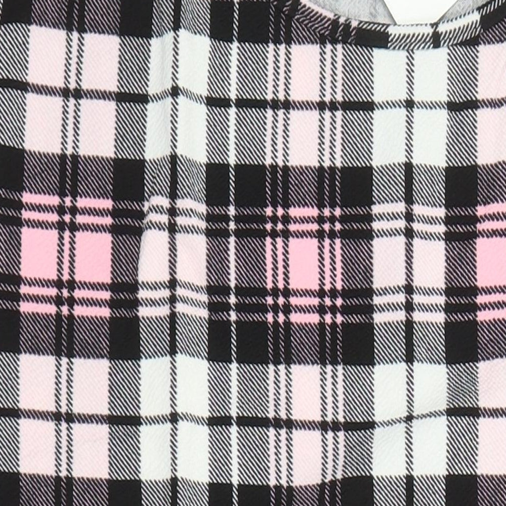 Kaaya Womens Multicoloured Check Polyester Pencil Dress Size 16 Round Neck