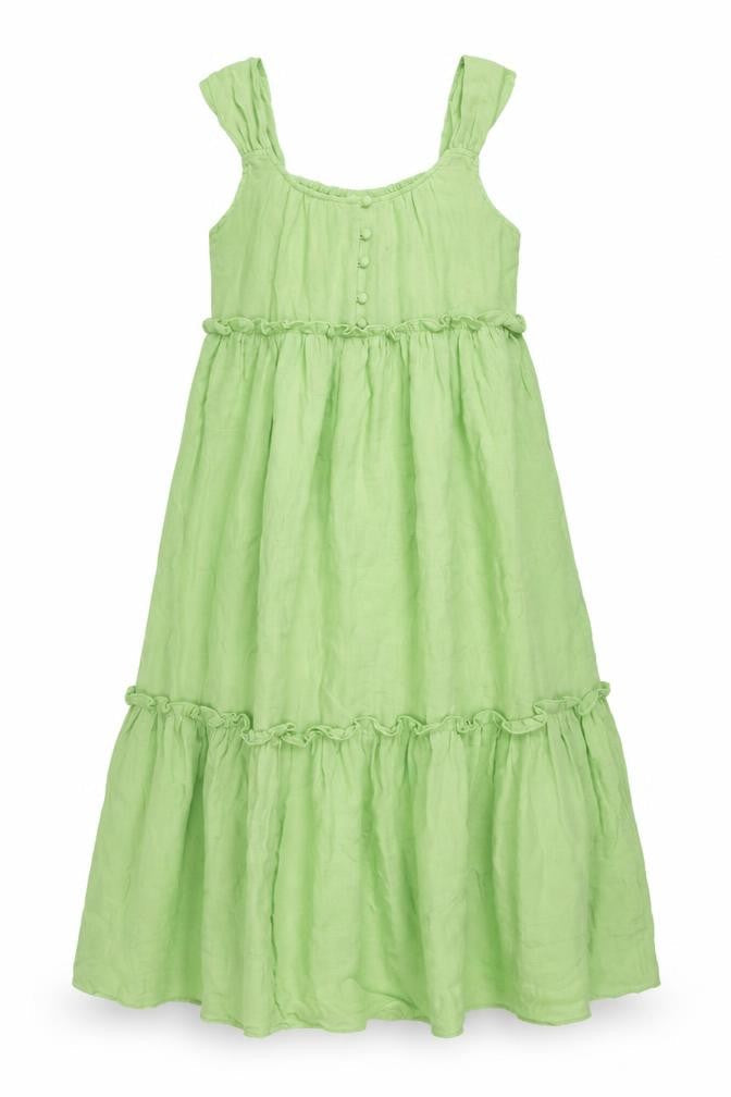ASOS Womens Green Cotton A-Line Size 4 Round Neck Button