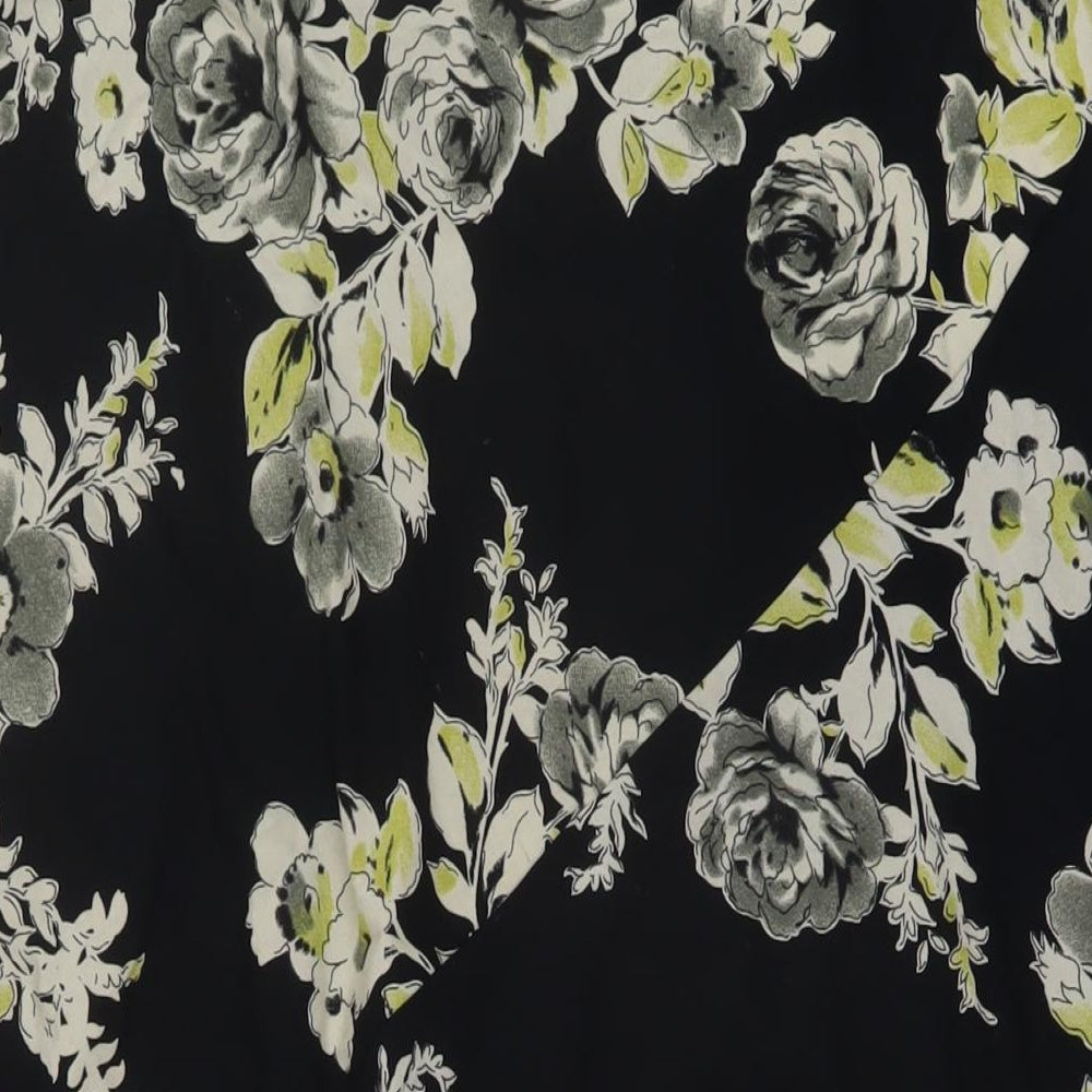 Marks and Spencer Womens Beige Floral Viscose A-Line Skirt Size 12