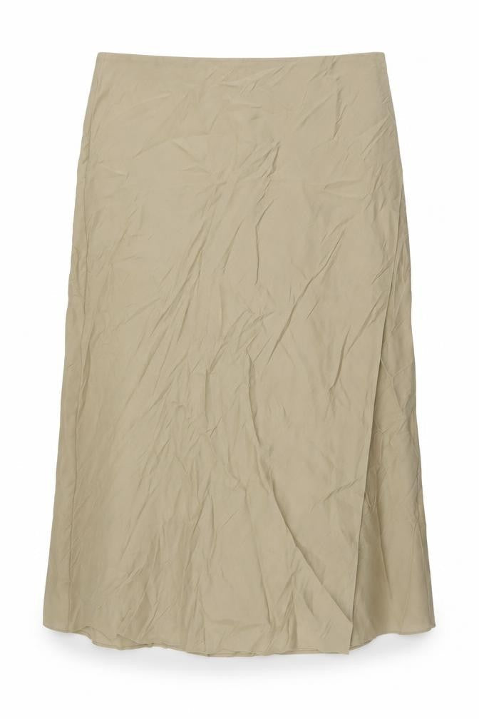 Marks and Spencer Womens Beige Polyester A-Line Skirt Size 24 Zip