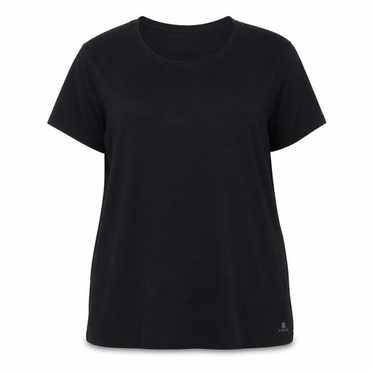 Womens UK Size 2XL DECATHLON Black Polyester T-Shirt